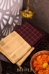 pure zari handwoven kai korvai mulberry silk kanjivaram