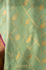 pure zari handwoven kai korvai mulberry silk royal kanjivarm