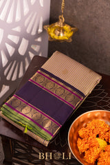 pure zari kai korvai mulberry silk vintage kanjivaram