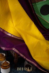 rettai pettu mulberry silk korvai plain body kanjivaram