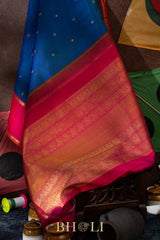 rettai pettu pure zari mulberry silk korvai kanjivaram