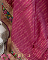 royal pure katan silk kaduwa with petite point hand embroideryed banarasi