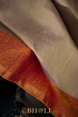 royal pure zari mulberry silk ornate border korvai kanjivaram