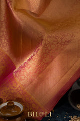 royal pure zari mulberry silk ornate border korvai kanjivaram