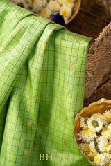 silk by silk kuttu gadwal in violet and green