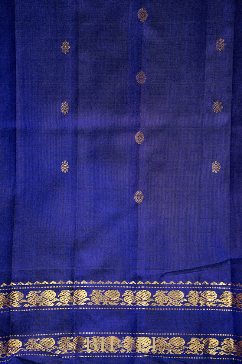 silk by silk kuttu gadwal in violet and green