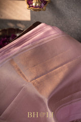 soft pink pure mulberry silk handwoven kanjivaram