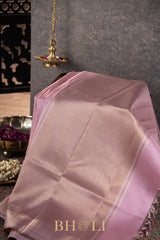 soft pink pure mulberry silk handwoven kanjivaram