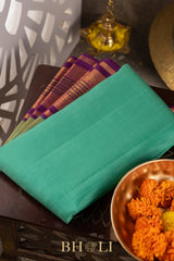 thazhampoo reku border pure zari kai korvai silk kanjivaram