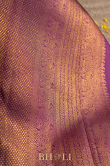 thazhampoo reku border pure zari kai korvai silk kanjivaram