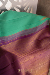 thazhampoo reku border pure zari kai korvai silk kanjivaram