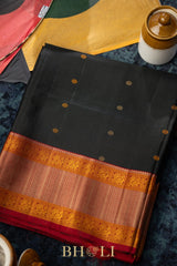 thread work pure mulberry silk korvai kanjivaram