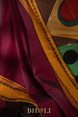 thread work pure mulberry silk korvai kanjivaram