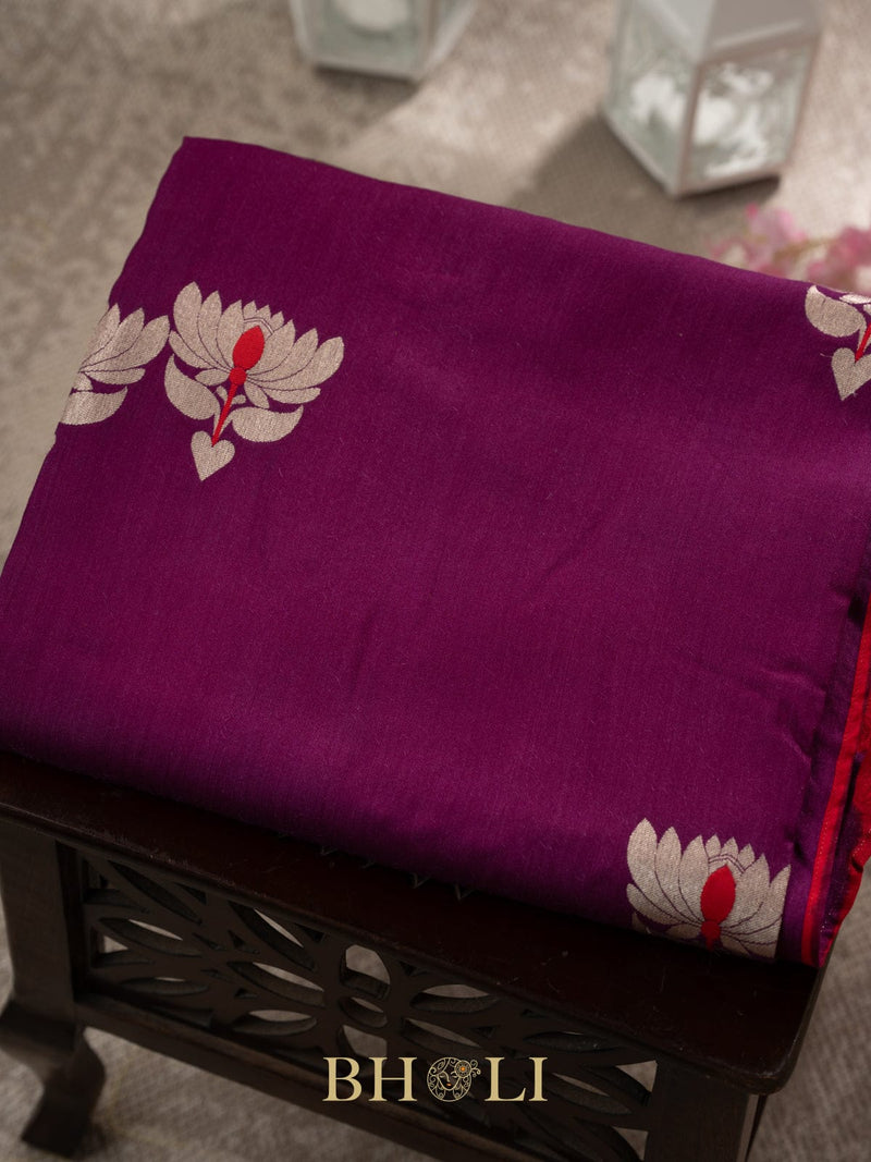 tussar georgette hand embroidered banarasi