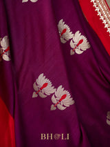 tussar georgette hand embroidered banarasi