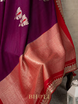 tussar georgette hand embroidered banarasi