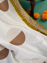 tussar georgette hand embroidered banarasi