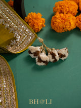 tussar georgette hand embroidered banarasi